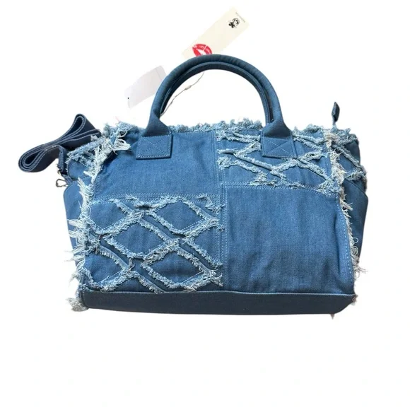 Wildfox Distressed Denim Tote in Blue - Picture 2 of 3